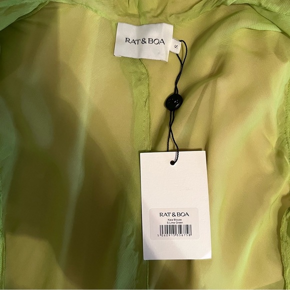 Rat & Boa Lime Green Kaia Blouse Size Small NWT - Picture 7 of 7
